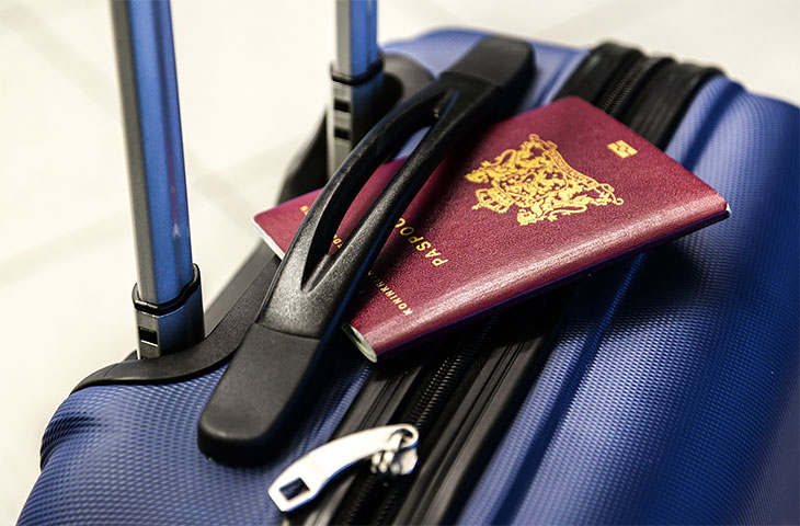 Valise avec passeport